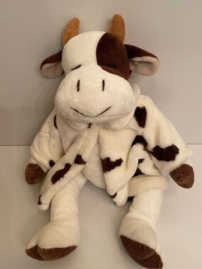 Russ Berrie Mooella Cow Plush White Brown Spots Heartcraft Collection W/Hang Tag